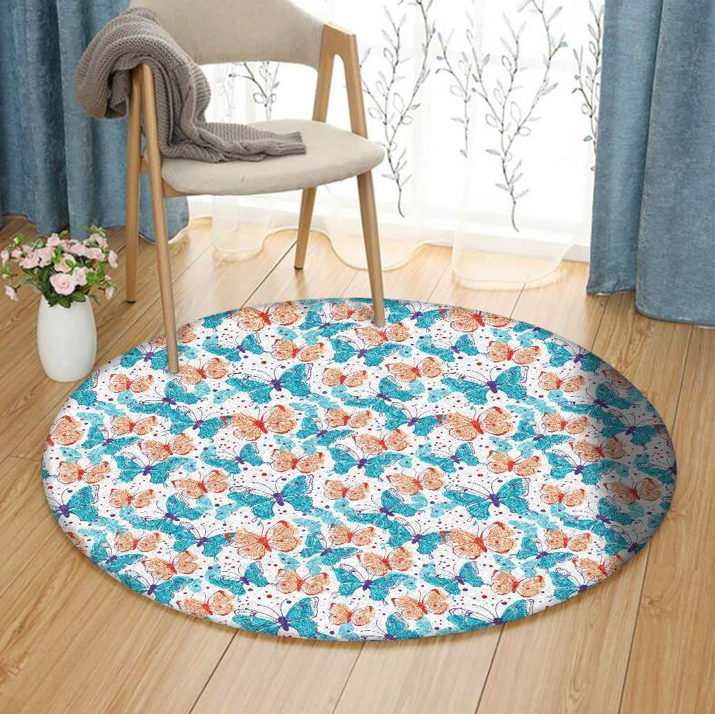 Butterfly Round Carpet