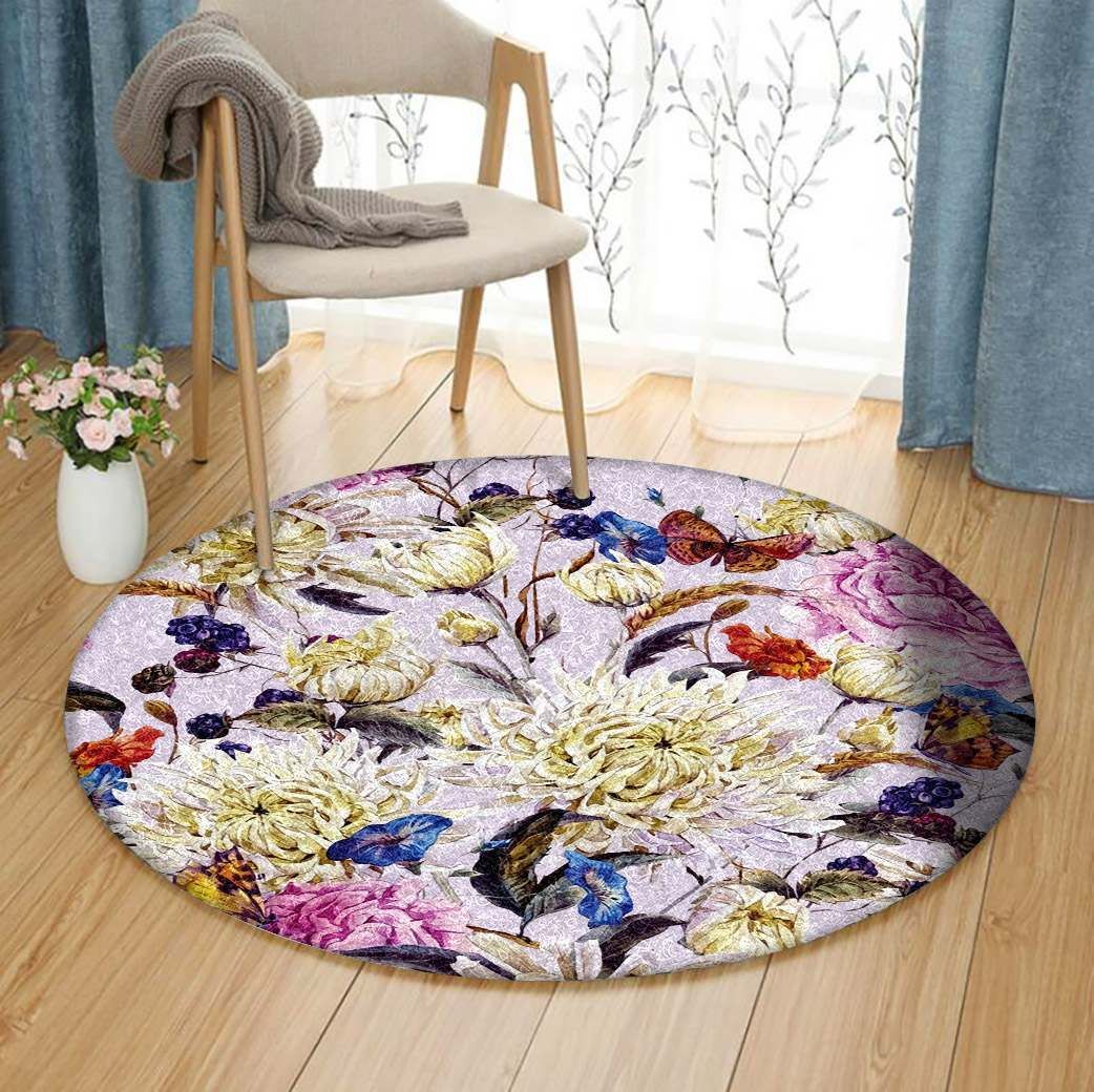 Butterfly Round Carpet