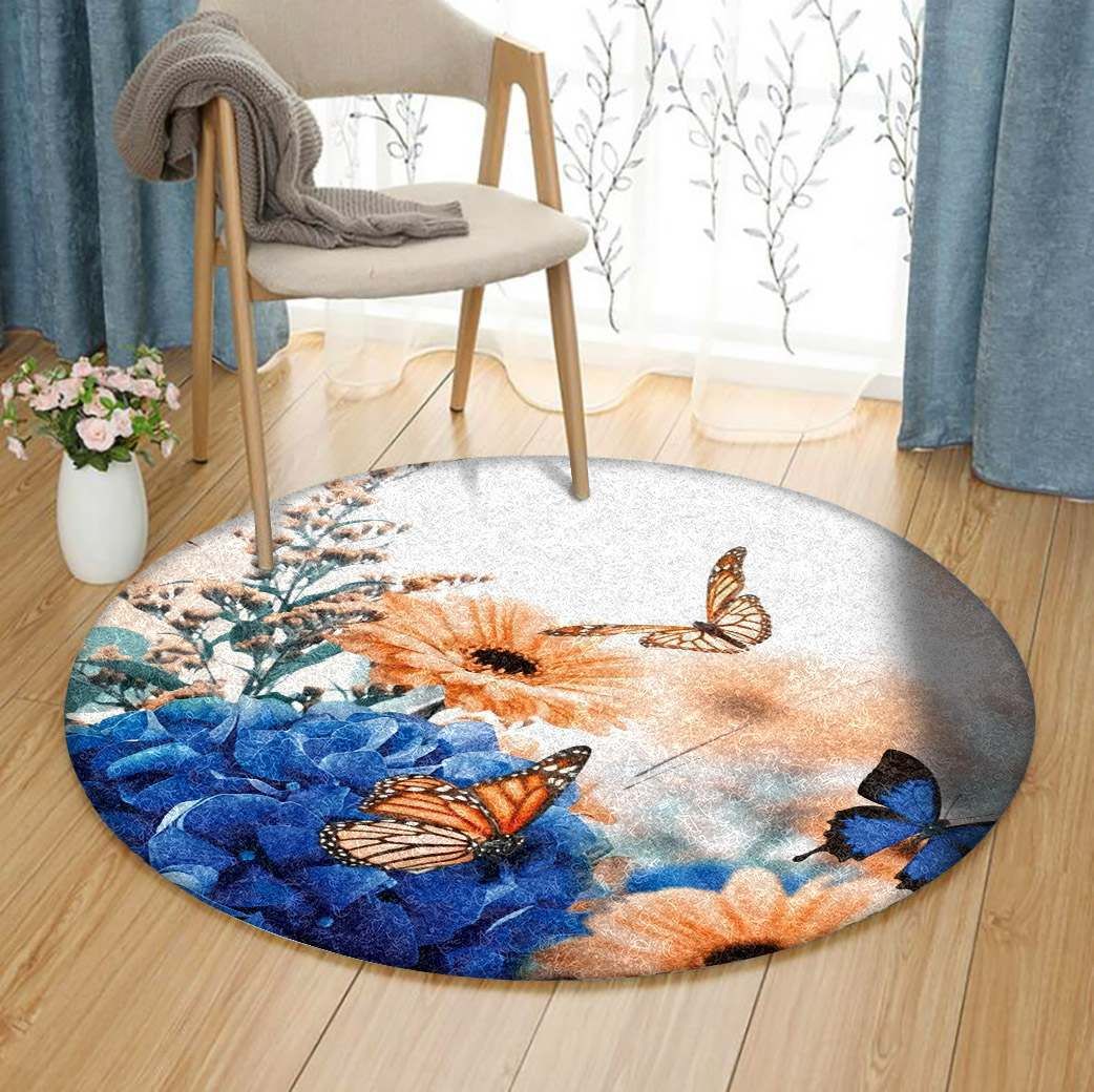 Butterfly Round Carpet