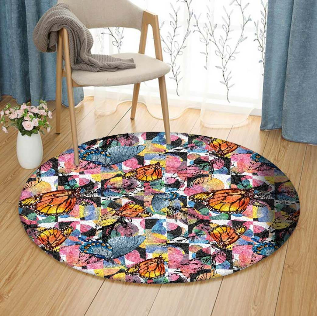 Butterfly Round Carpet