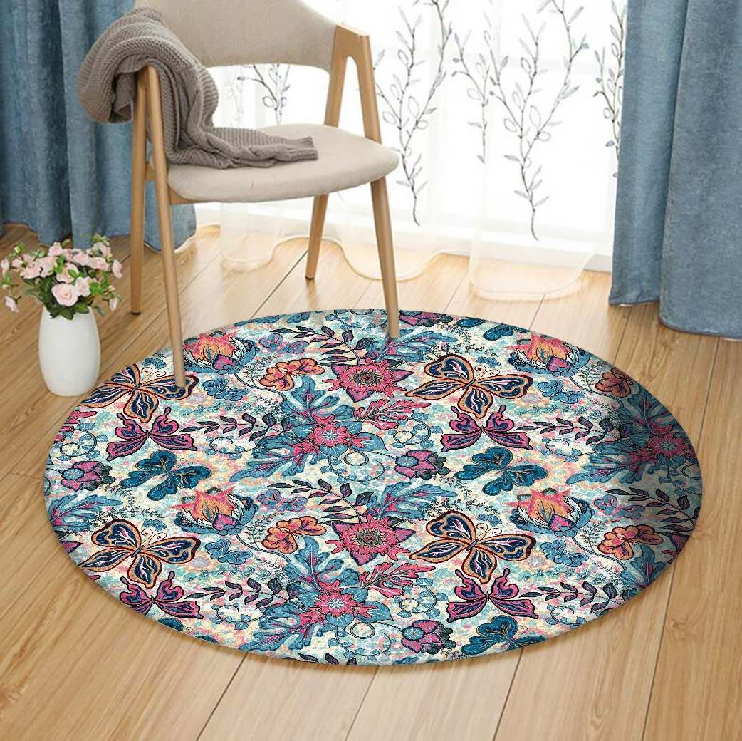 Butterfly Round Carpet