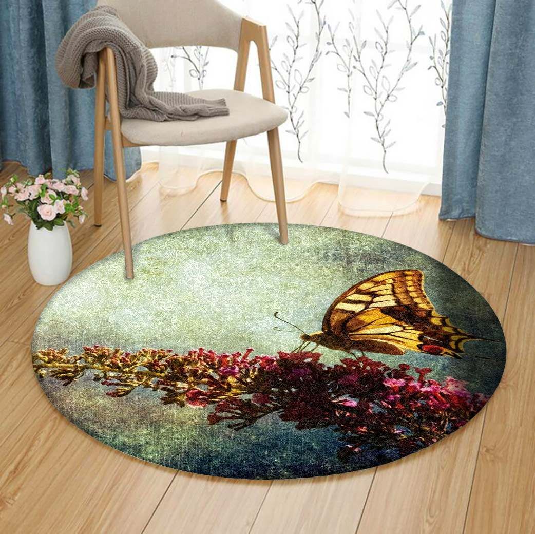 Butterfly Round Carpet