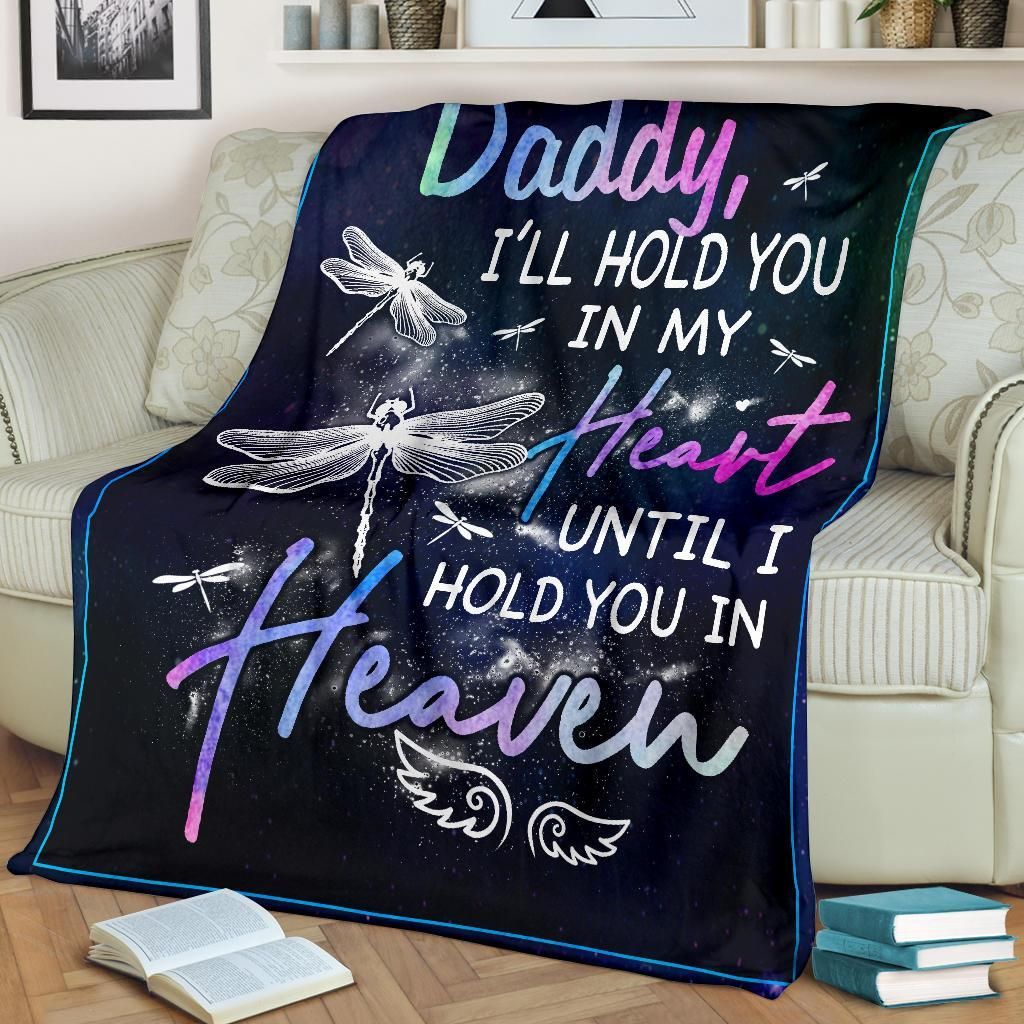 Butterfly Daddy ill Hold You In My Heart Sherpa Fleece Blanket
