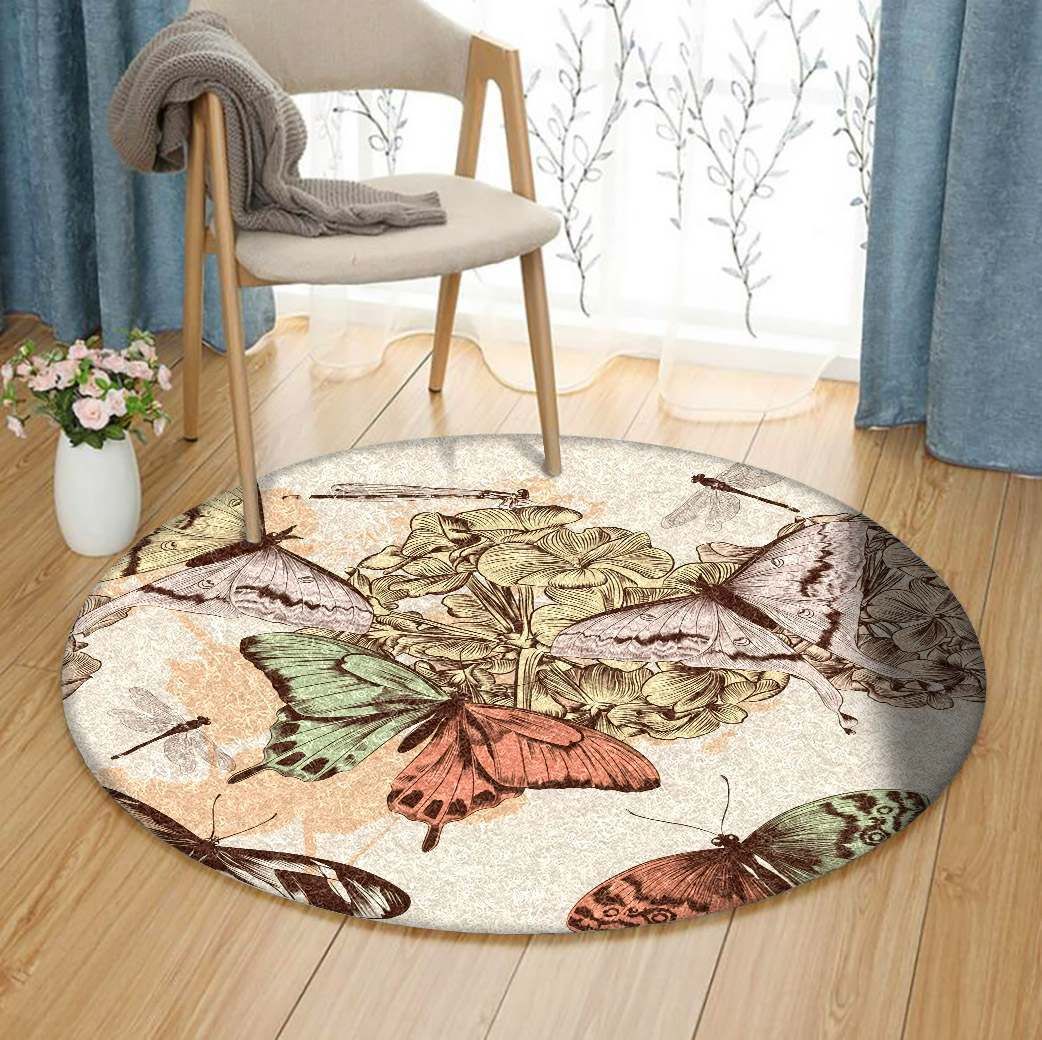 Butterfly Round Carpet
