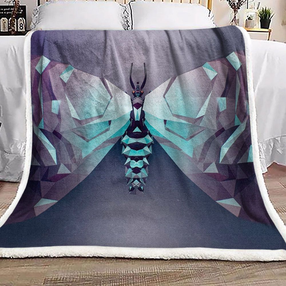 Butterfly Sherpa Fleece Blanket