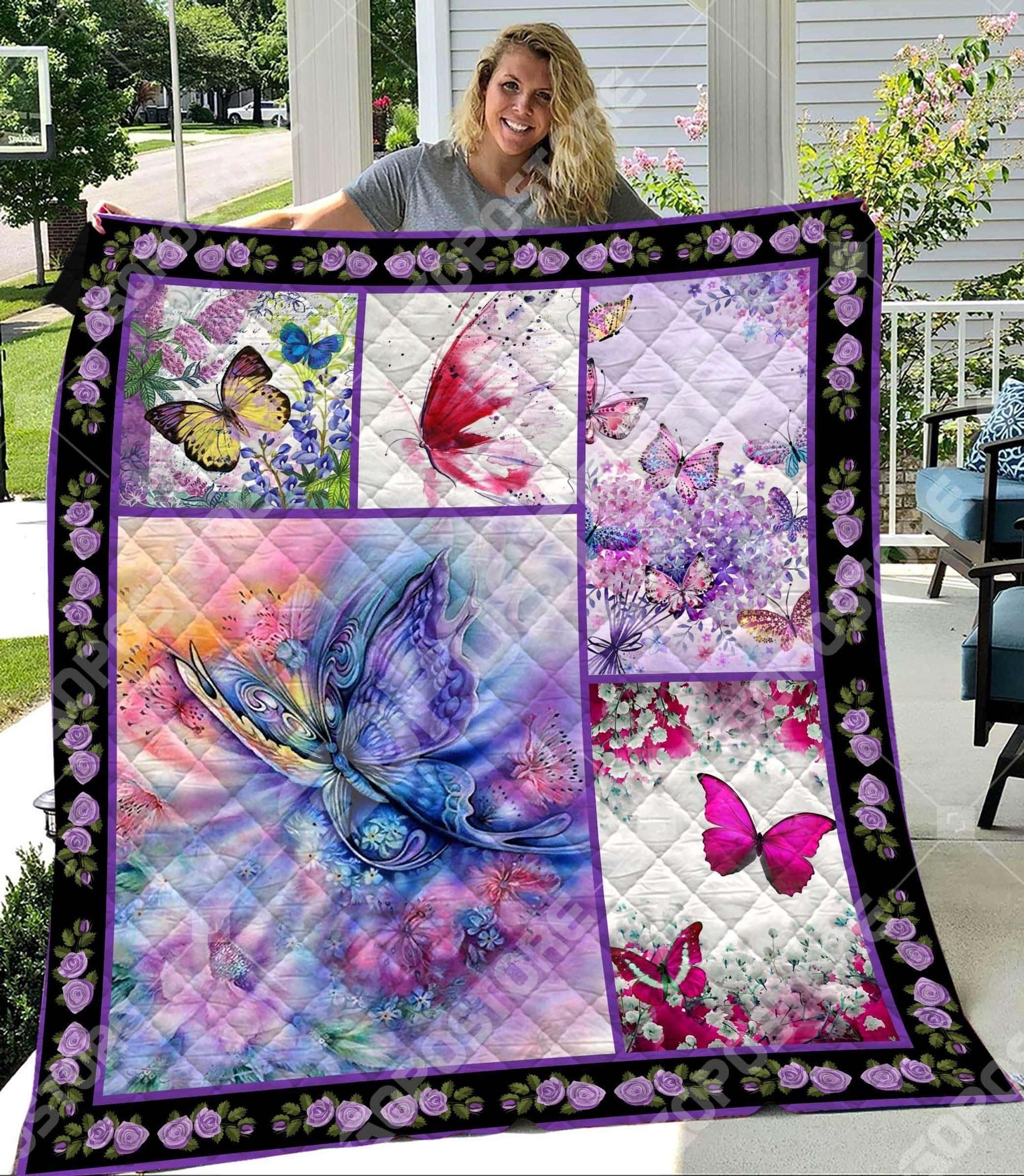 Butterfly Dont Laugh Quilt Blanket DHC31121906TD