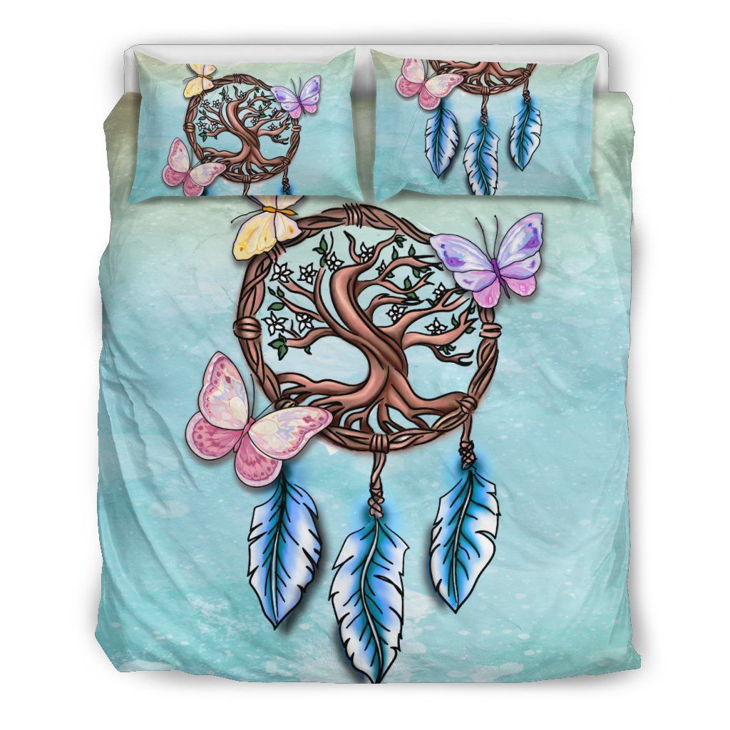 Butterfly Dream Catcher Tree Of Life Bedding Set