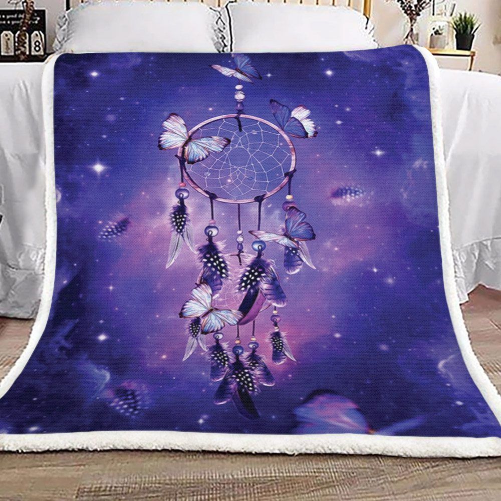 Butterfly Dreamcatcher Sherpa Fleece