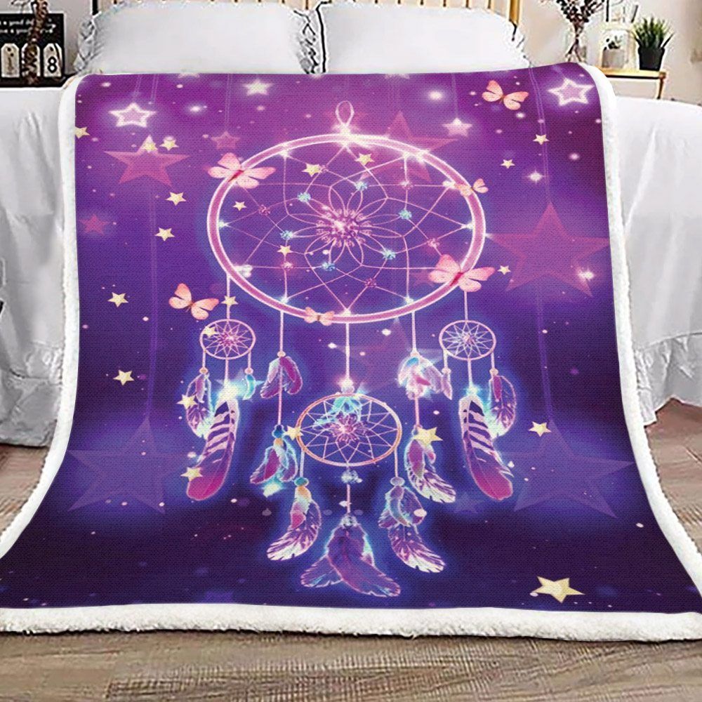 Butterfly Dreamcatcher Sherpa Fleece