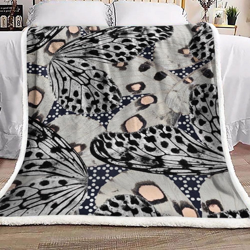 Butterfly Sherpa Fleece Blanket