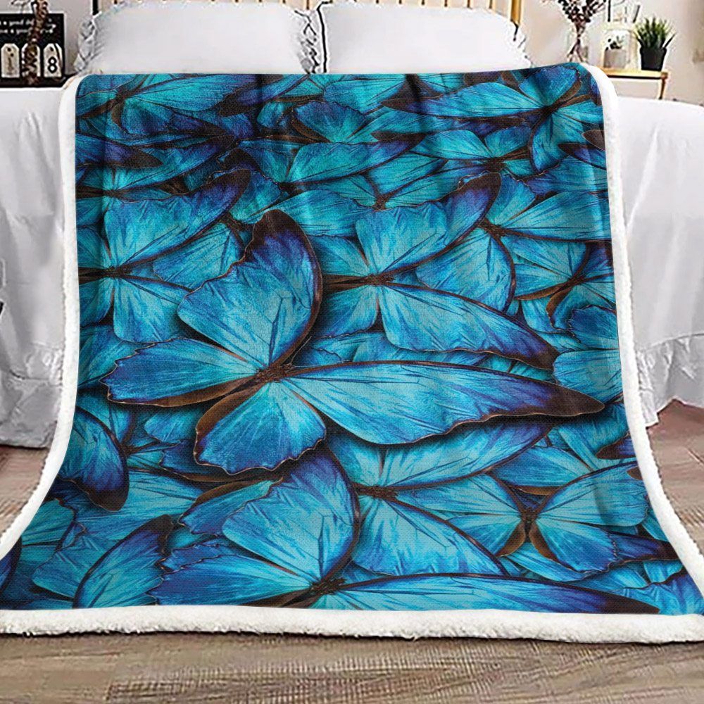 Butterfly Sherpa Fleece Blanket