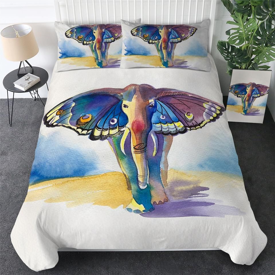 Butterfly Elephant Bedding Set