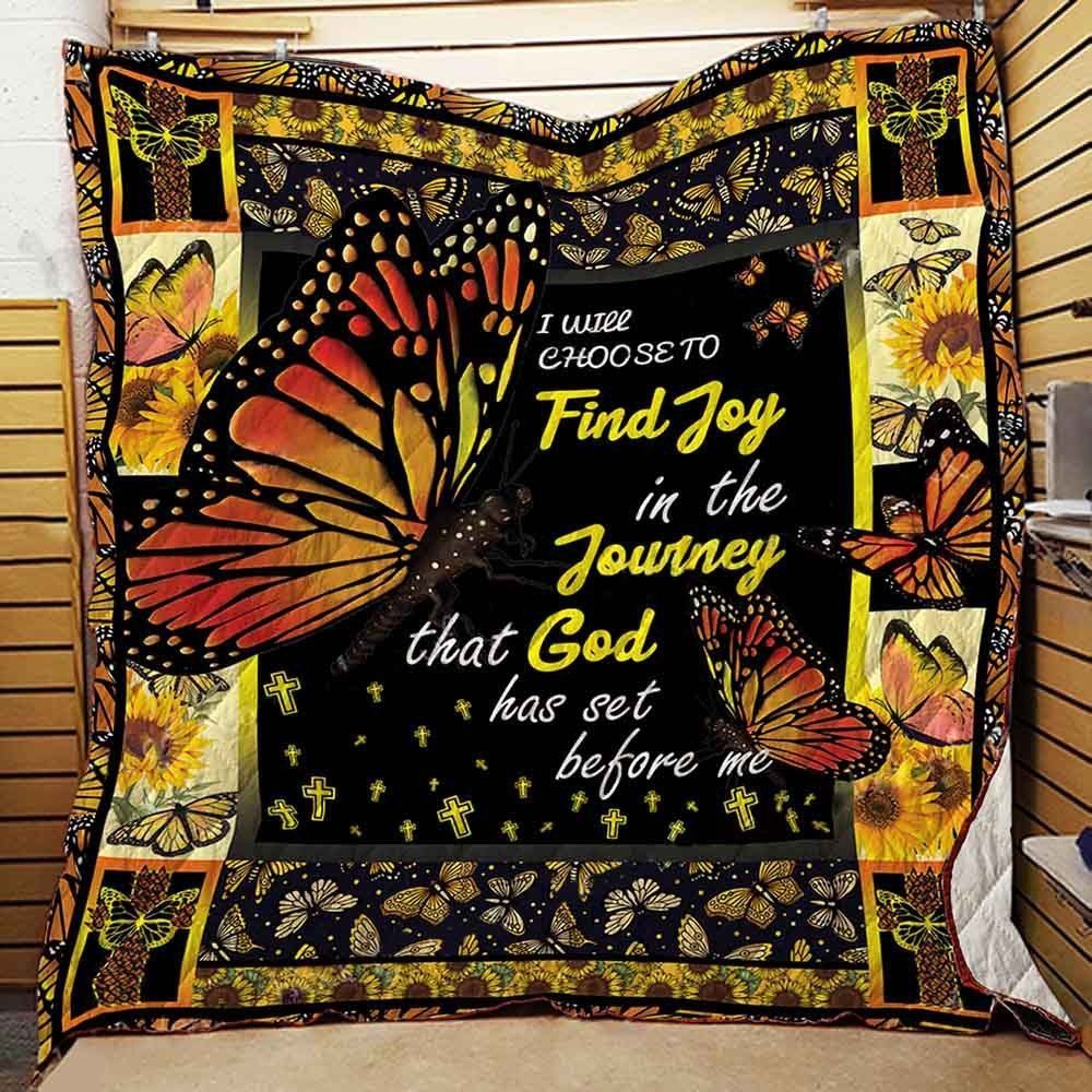 Butterfly Find Joy In The Journey Quilt Blanket DHC3112651TD