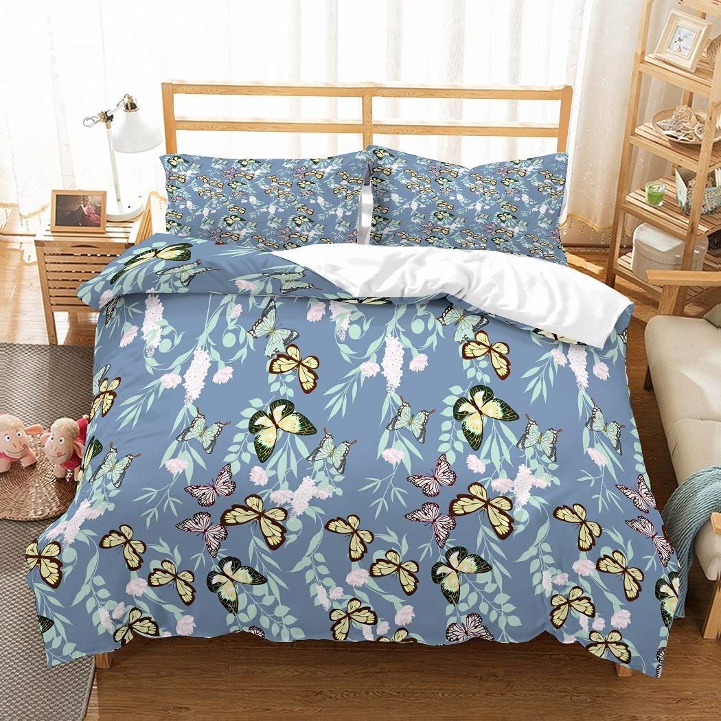 Butterfly Floral Bedding Set