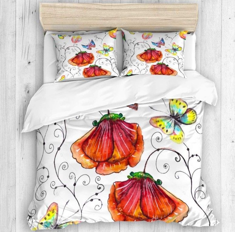 Butterfly Flower Bedding Set