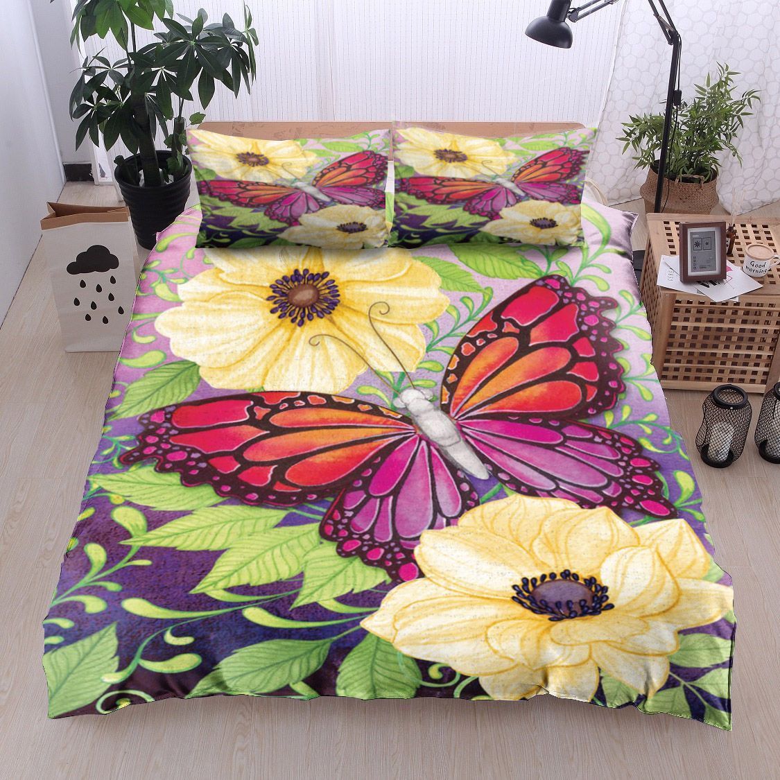 Butterfly Flower Bedding Set