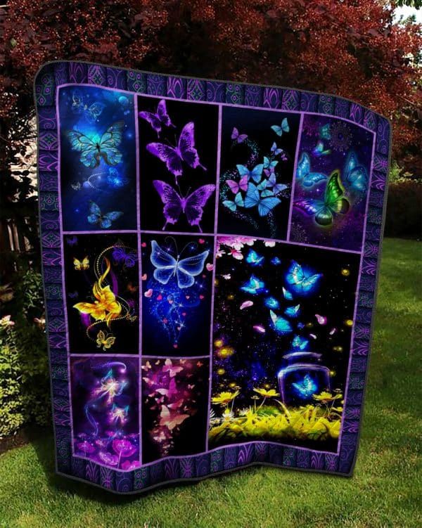 Butterfly Galaxy Butterfly Quilt Blanket Christmas Gift Dhc04011184Dd