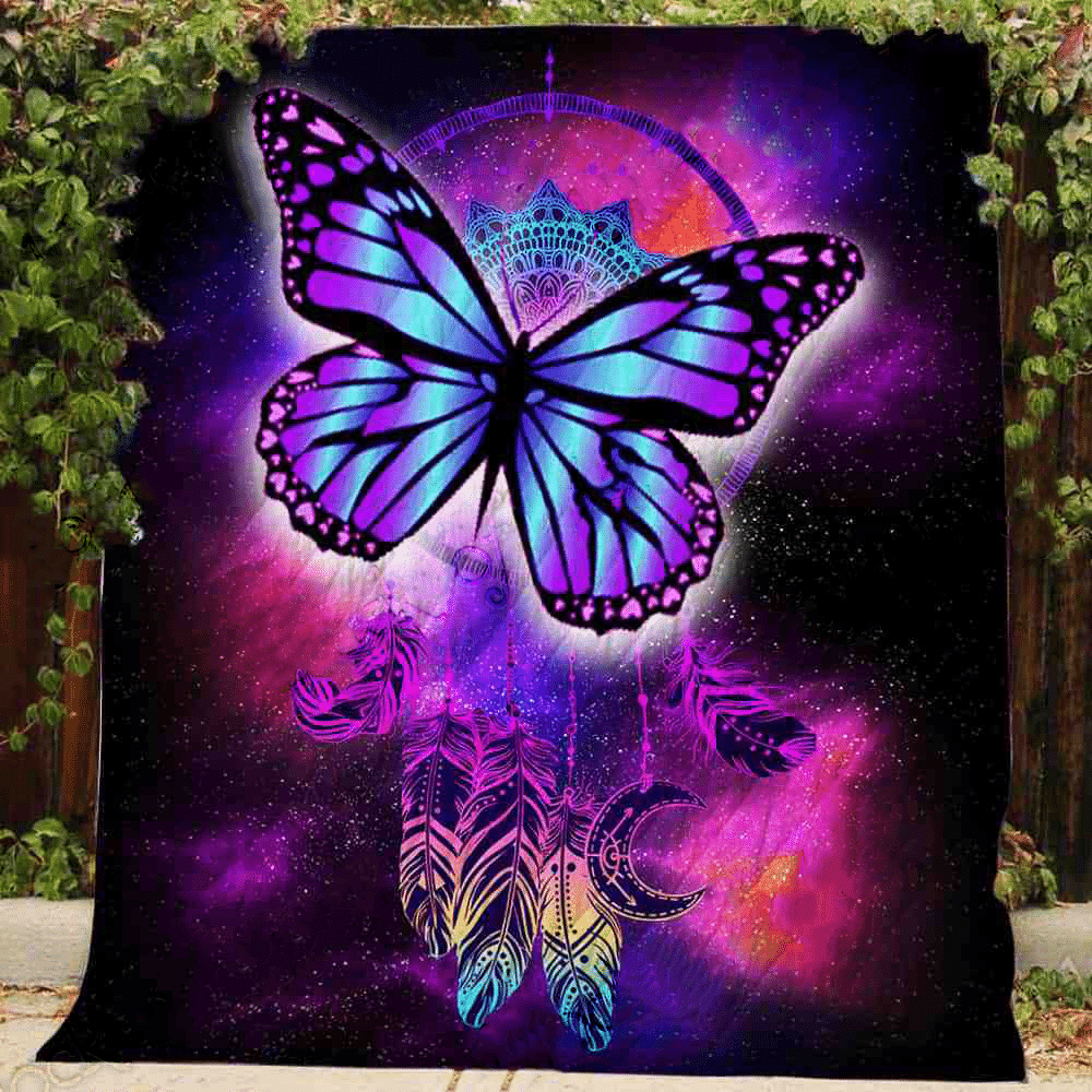 Butterfly Galaxy Magic Quilt Blanket Christmas Christmas Gifts Merry Christmas Holiday Gifts Gift Dhc03011731Dd
