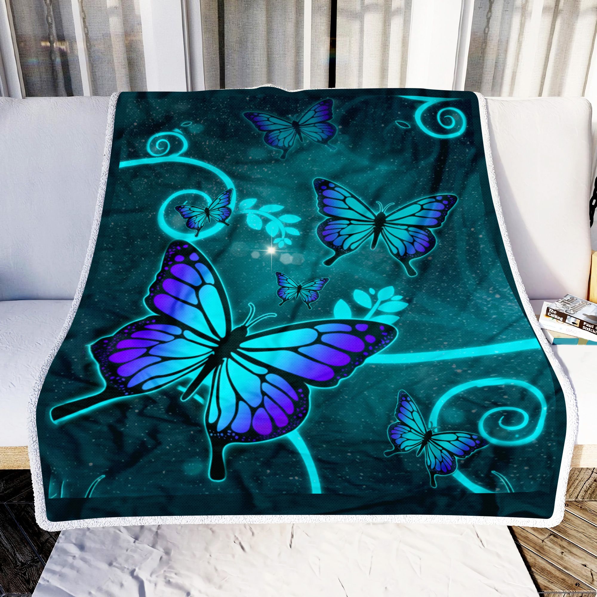 Butterfly Galaxy Fleece Blanket
