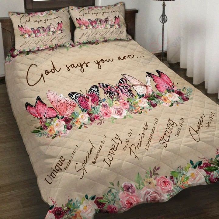 Butterfly God Say You Are Bedding Set