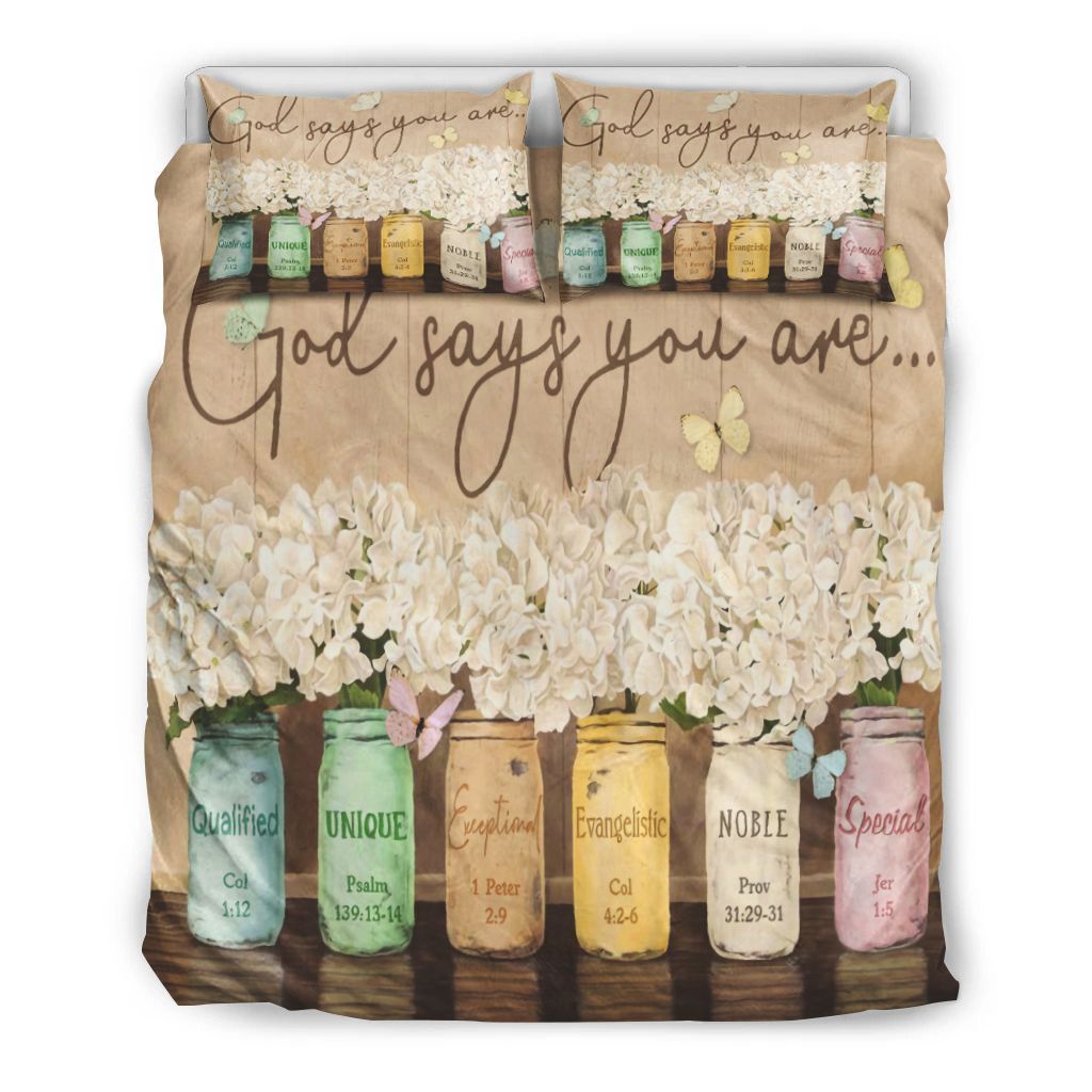 Butterfly God Says You Are Bedding Set