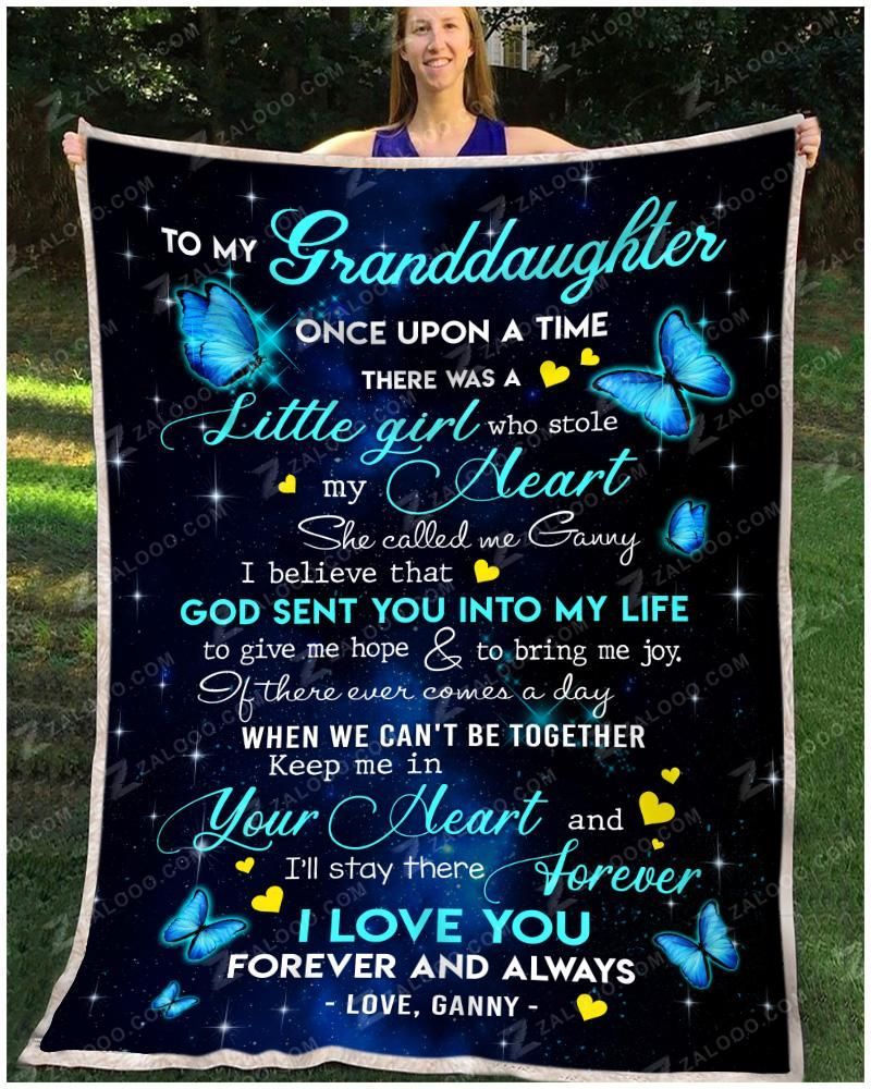 Butterfly Grandson Grandma Once Upon A Time Sherpa Fleece Blanket