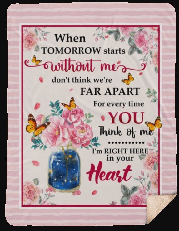 Butterfly Heart Sherpa Fleece Blanket