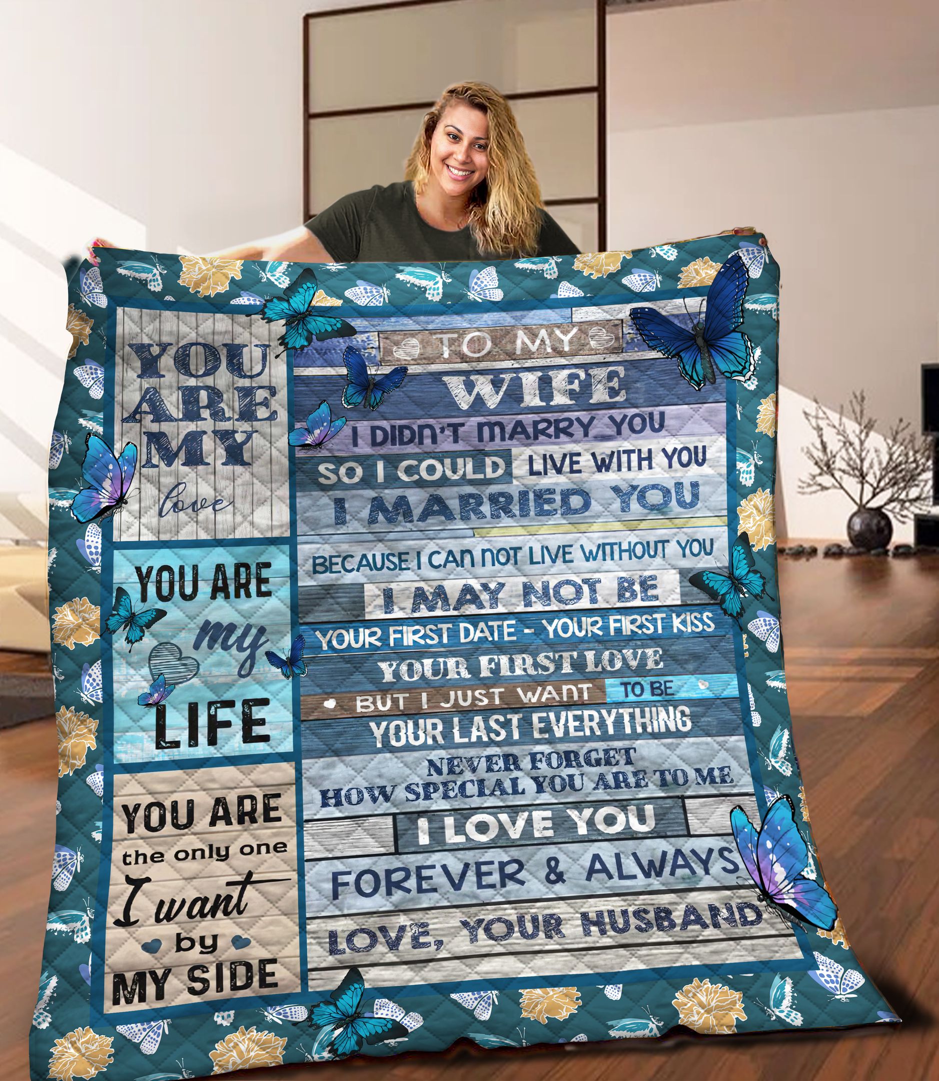 Butterfly HHH101115NA Quilt Blanket