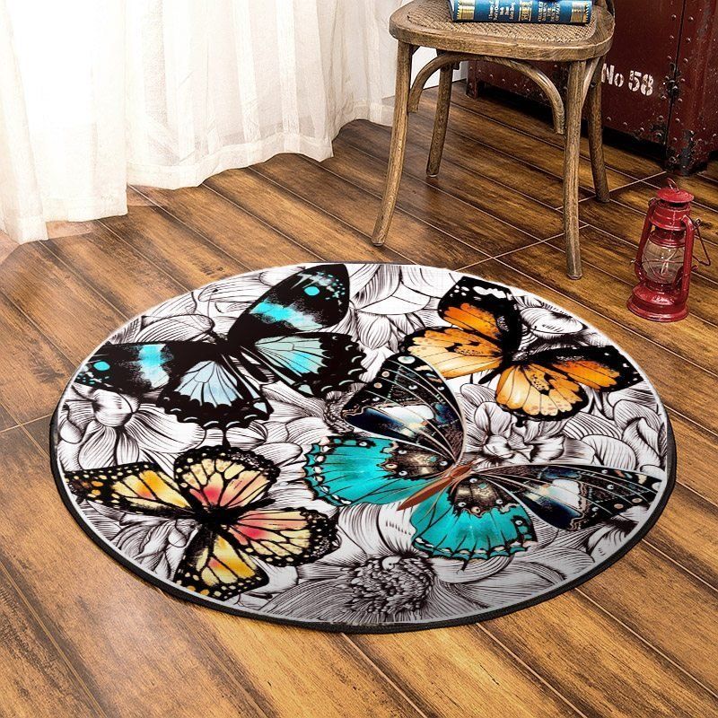 Butterfly Round Carpet