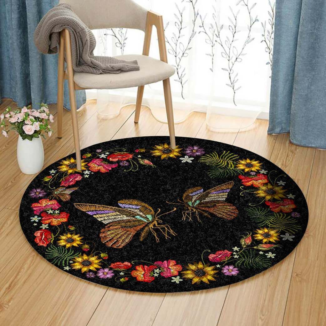 Butterfly Round Carpet