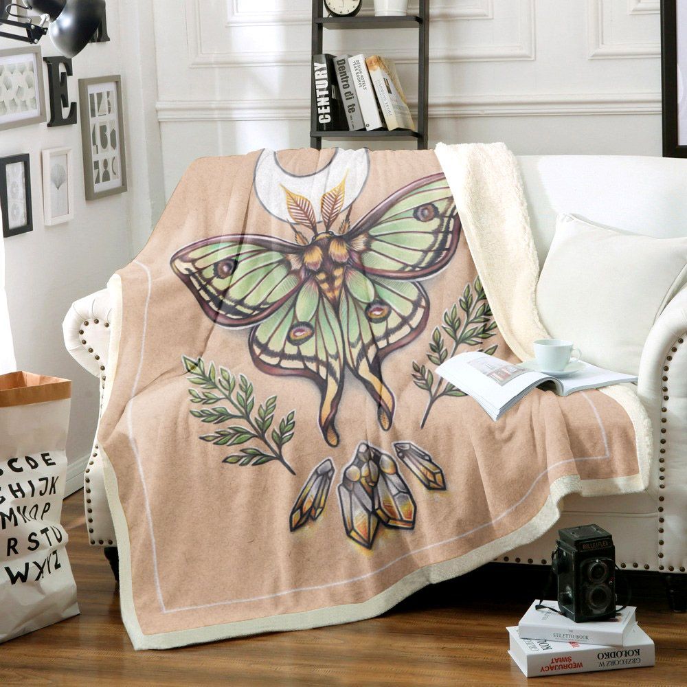 Butterfly Sherpa Fleece Blanket