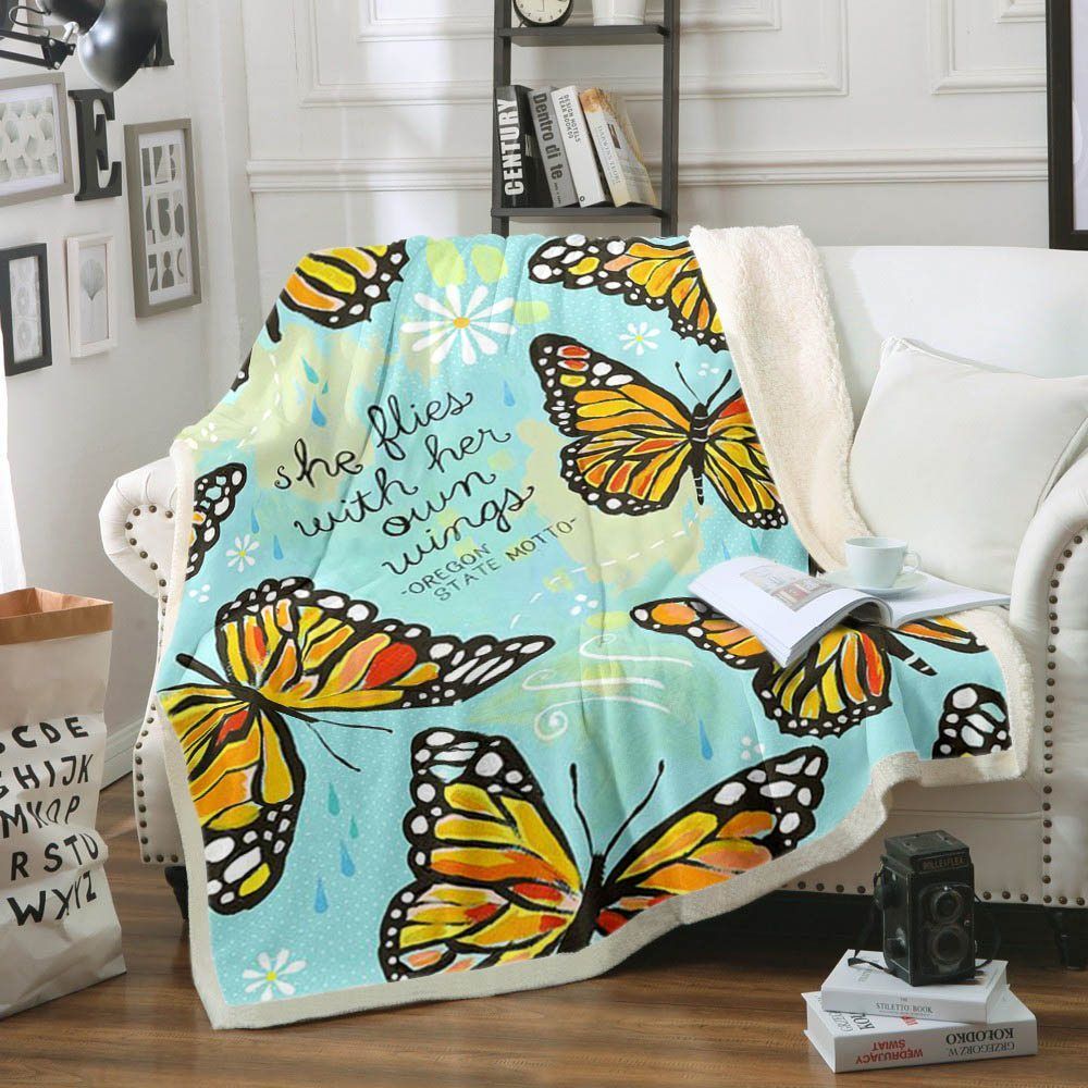Butterfly Sherpa Fleece