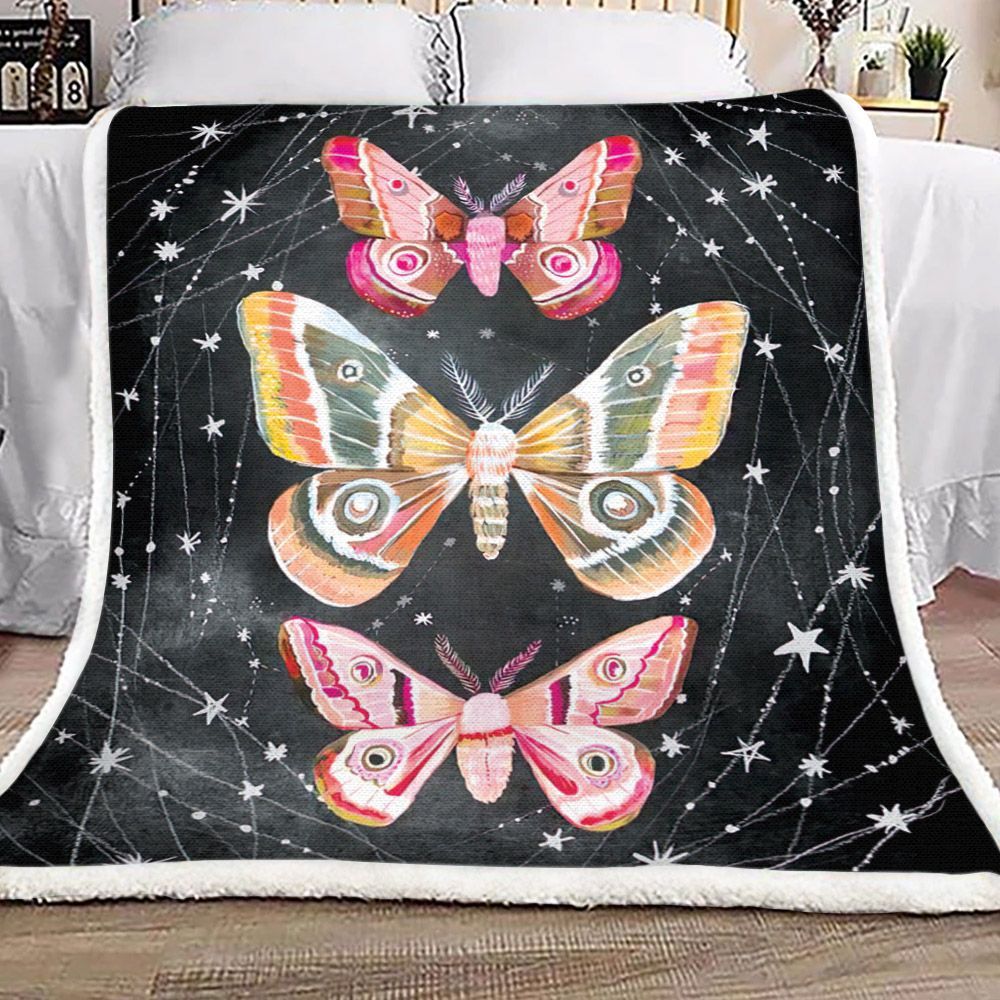 Butterfly Sherpa Fleece Blanket
