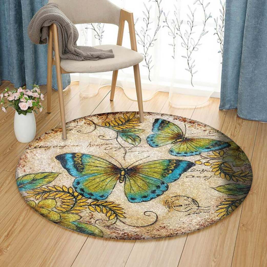 Butterfly Round Carpet