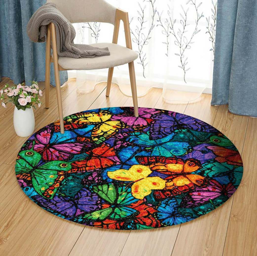 Butterfly Round Carpet