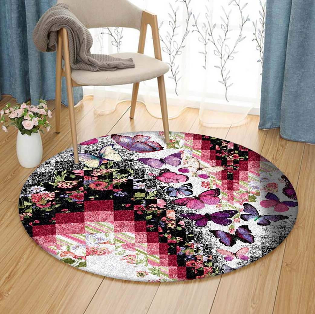 Butterfly Round Carpet