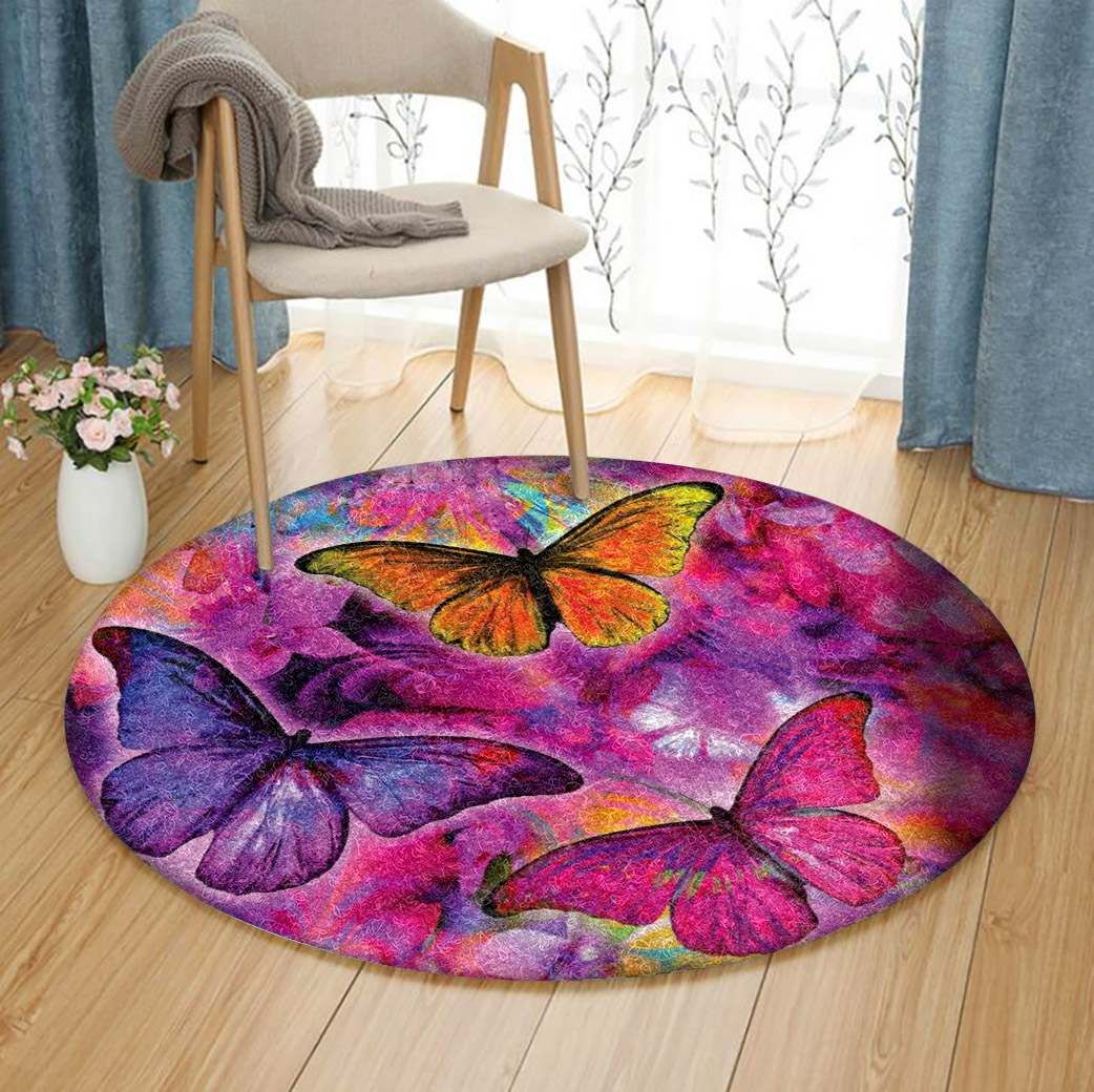 Butterfly Round Carpet