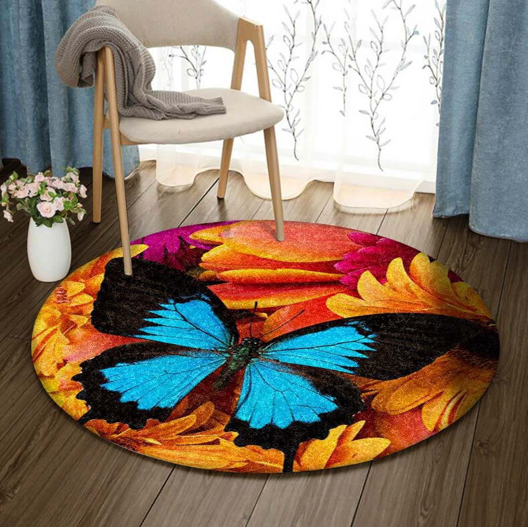Butterfly Round Carpet