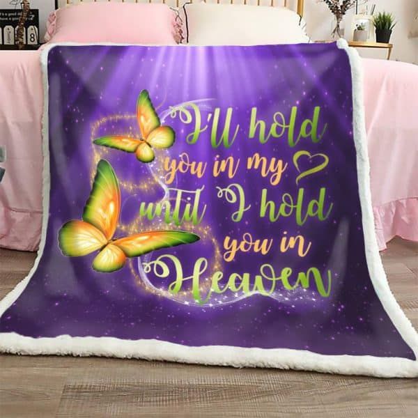 Butterfly Hold You In My Heart Sherpa Fleece Blanket