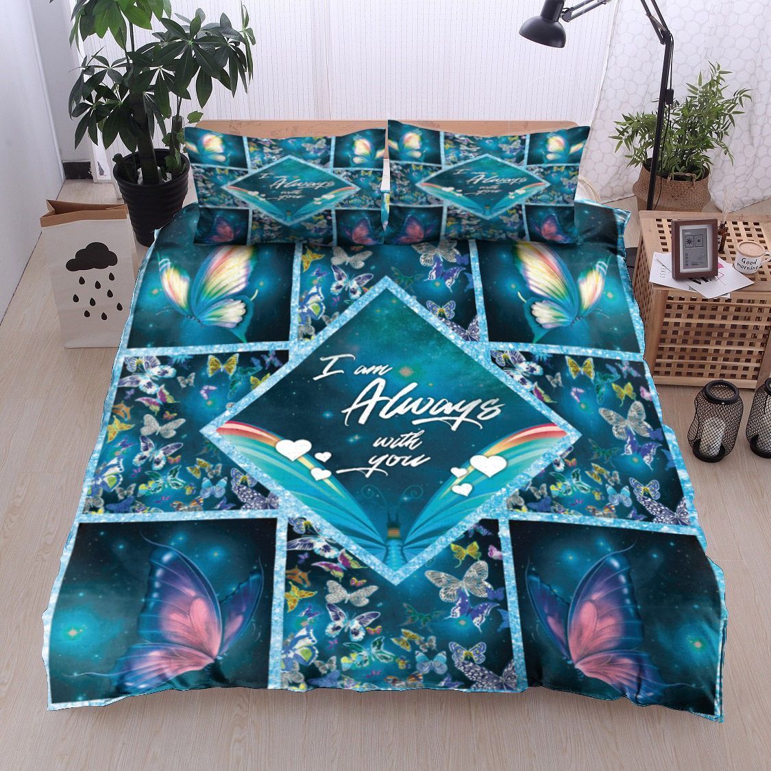 Butterfly I Am Always With You Bedding Set