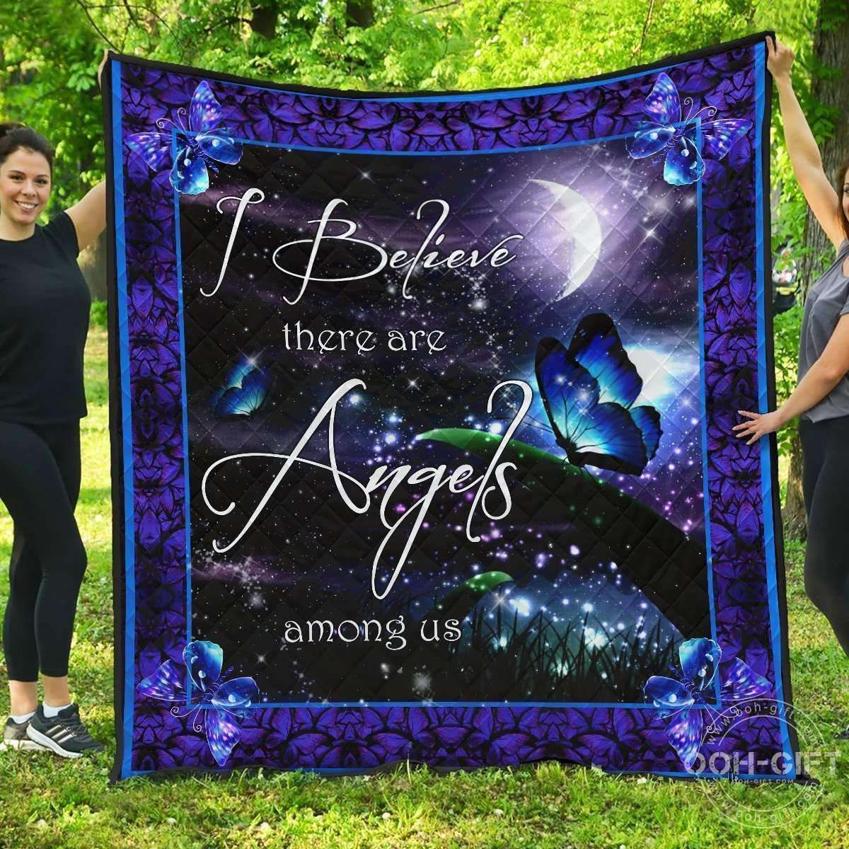 Butterfly I Believe There Are Angels Among Us DHCDHC LD2210 Quilt Blanket