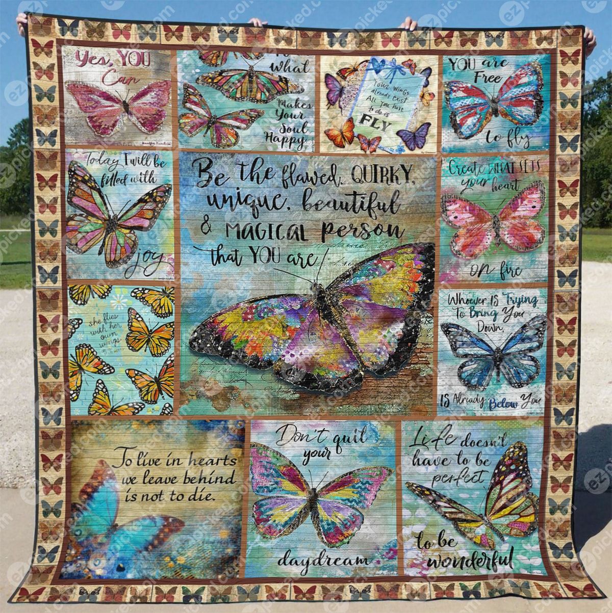Butterfly I Feel Good Quilt Blanket Christmas Gift Dhc04011164Dd