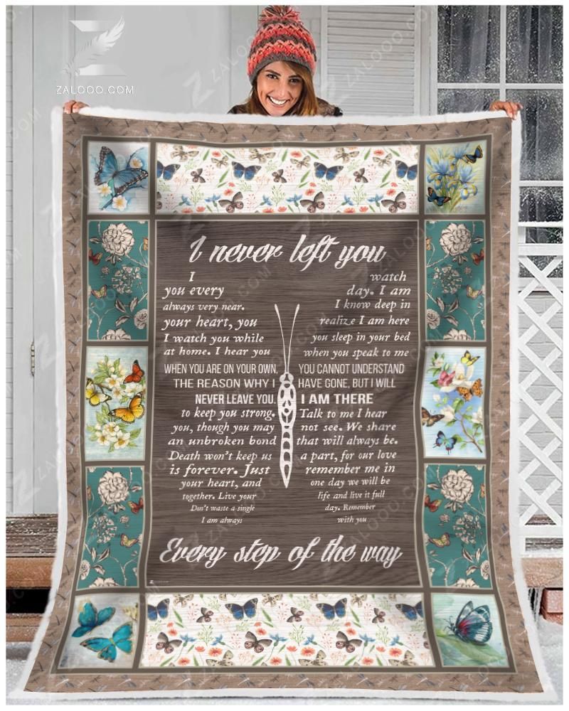 Butterfly I Never Left You Sherpa Fleece Blanket