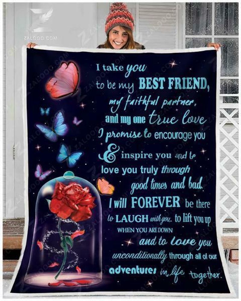 Butterfly I Take You Sherpa Fleece Blanket