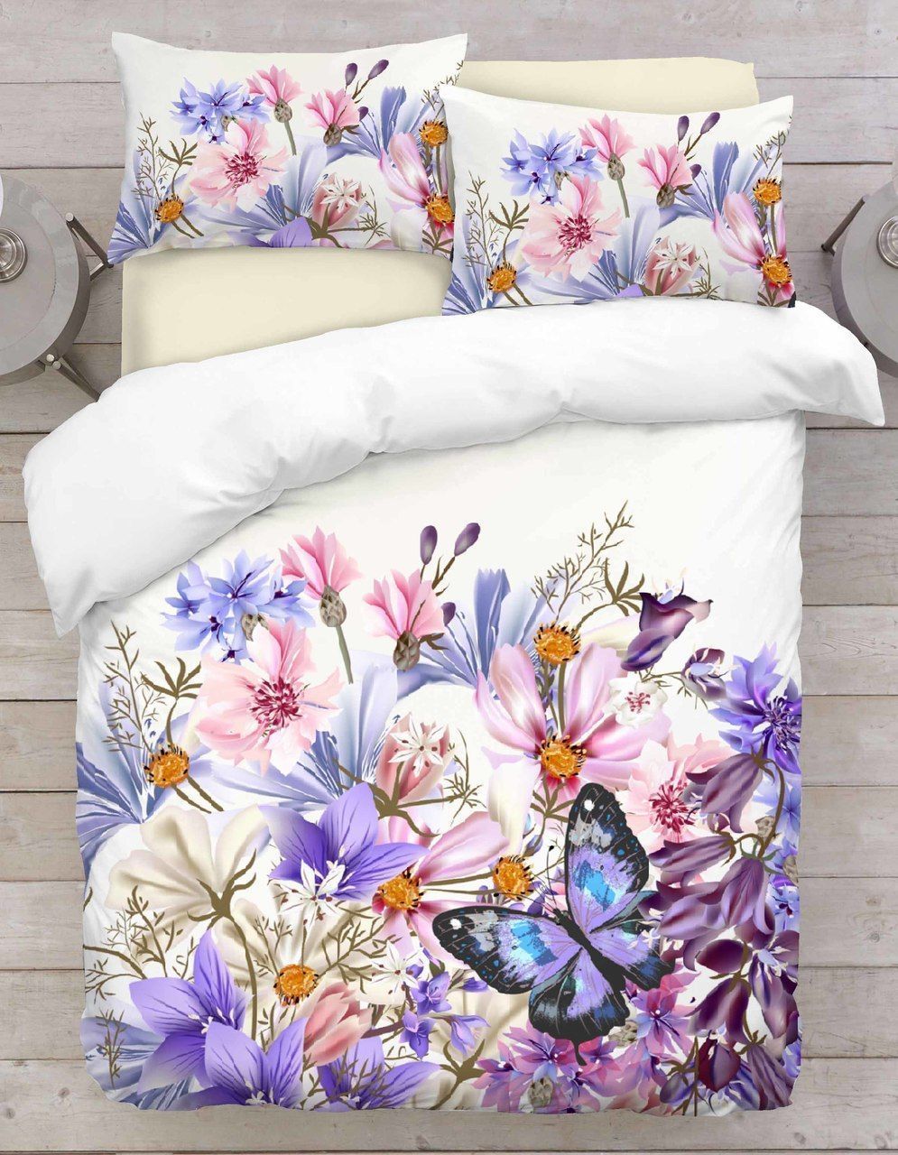Butterfly In Flowers Bedding Set