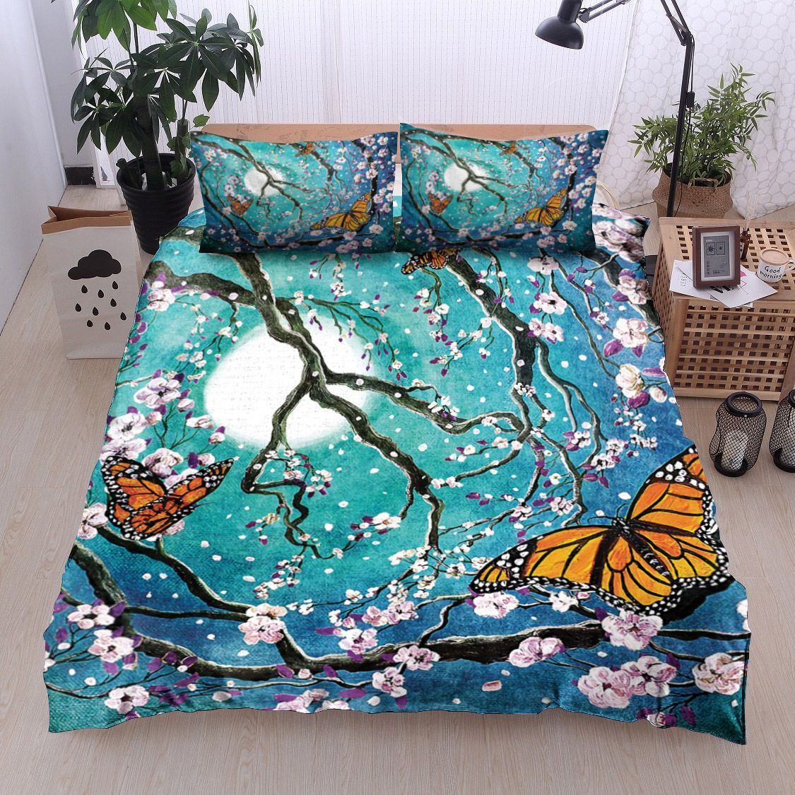 Butterfly In Moon Light Bedding Set