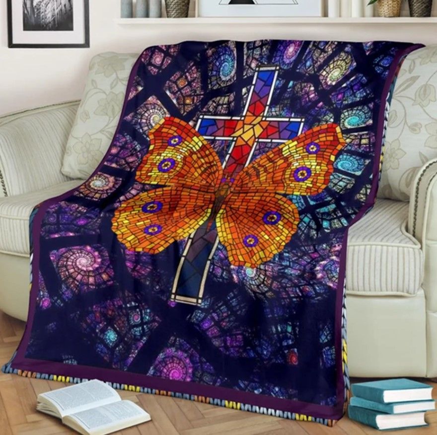 Butterfly In Neverland Sherpa Fleece Blanket