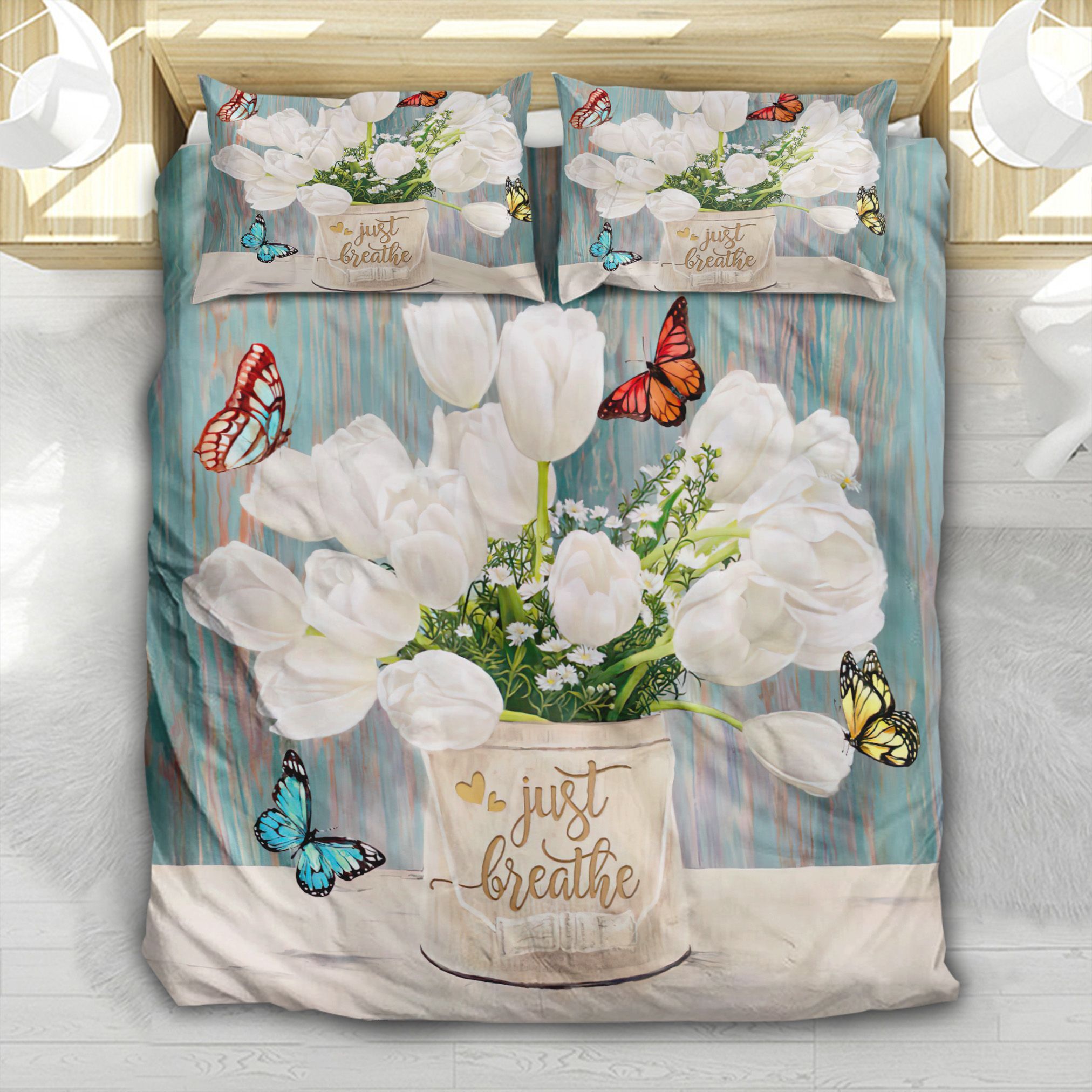 Butterfly Just Breathe Bedding Set