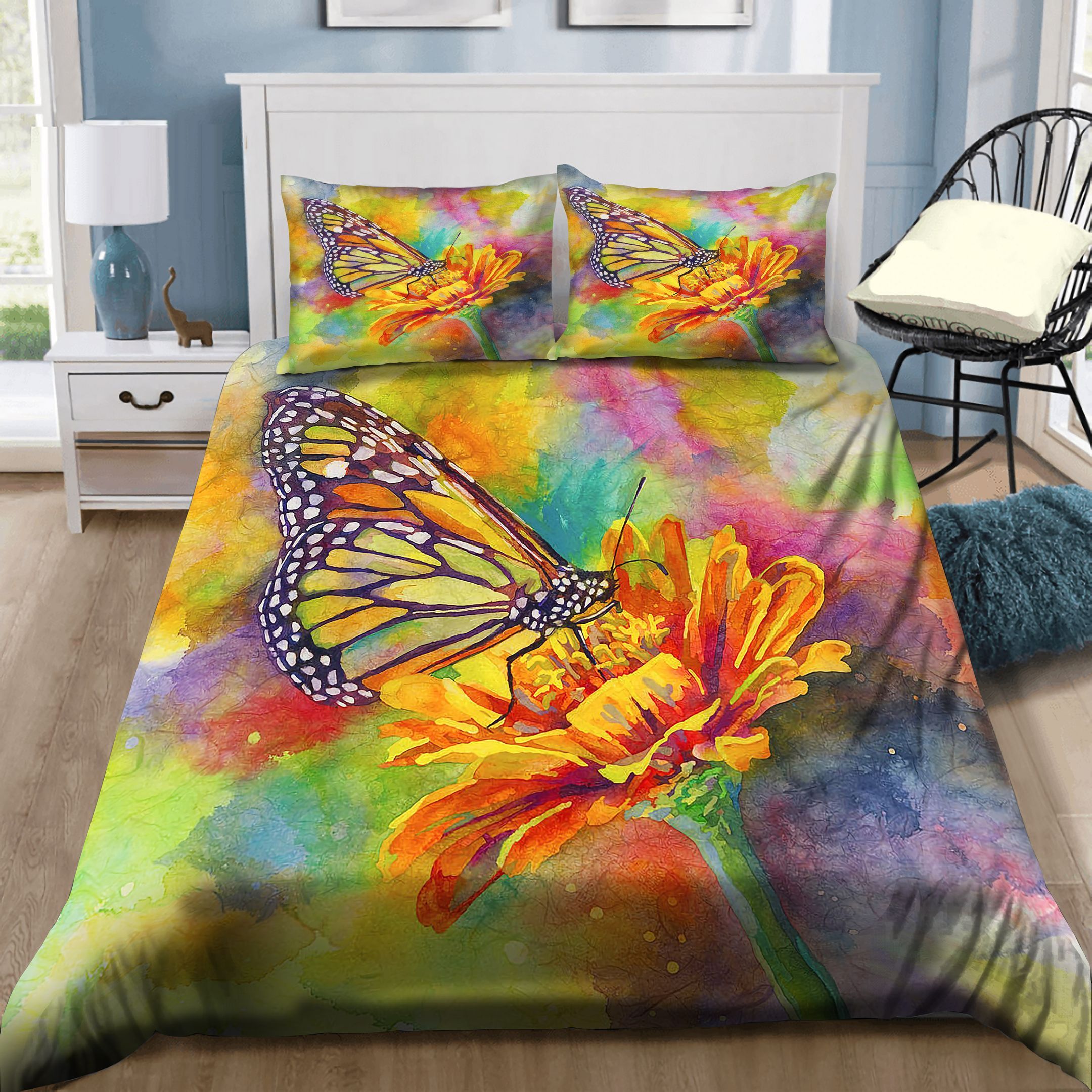 Butterfly Kiss Sunflower Bedding Set