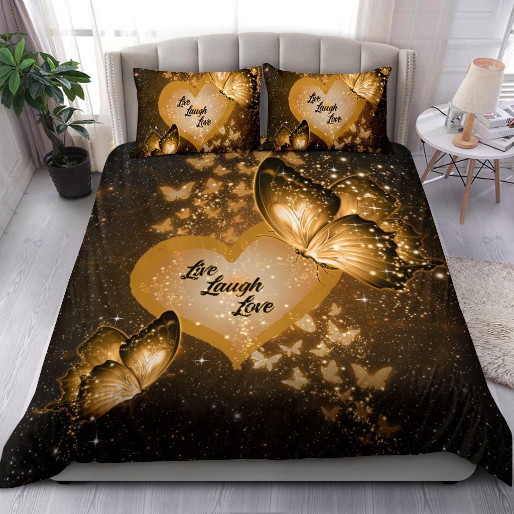 Butterfly Live Laugh Love Bedding Set
